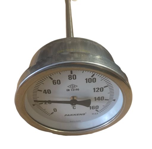 Ø100mm Arkadan Bağlantılı Komple Paslanmaz Bi-Metal Termometre,Sıcaklık Ölçerler